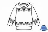 Sweater Coloring Winter Graphic sketch template
