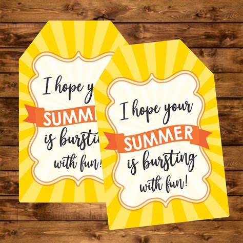 summer favor tags   school year printable tags instant etsy