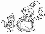 Coloring Dora Pages Princess Popular sketch template