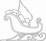 Sleigh Coloring Pages Santa Christmas Printable Printables Colouring Reindeer Color Sled Templates 2010 Patterns Drawings Applique Graphics 2d Visit Stitch sketch template