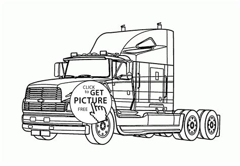 semi truck coloring page  kids transportation coloring pages