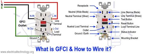 wire  gfci outlet gfci wiring circuit diagrams gfci light switch wiring circuit