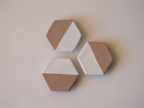 hexagon magnets set   geometric fridge magnets etsy