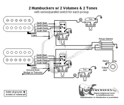 humbuckers  toggle switchvolumes tonesseries parallel