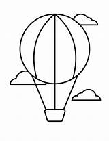 Balloon Air Hot Printable Coloring Pages Kids Choose Board sketch template