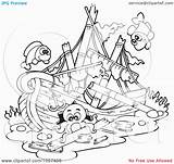 Coloring Sunken Sinking Pirate Vector Coloringhome sketch template