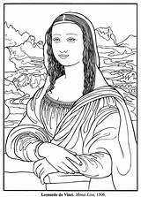 Mona Lisa Coloring Da Leonardo Pages Color Printable Freebie Read Vinci sketch template