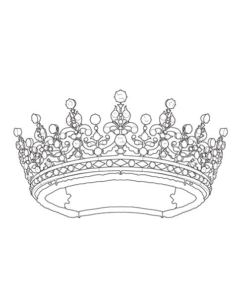 royal crown pages coloring pages
