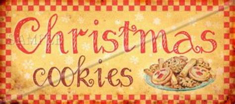 christmas cookie labels gift tags digital  printable etsy