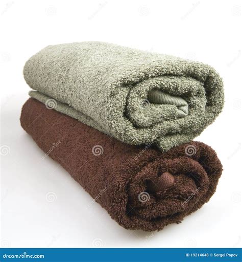 rolled fluffy towels stock photo image  healthy care