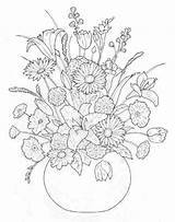 Coloring Bouquet Pages Flowers Getdrawings sketch template