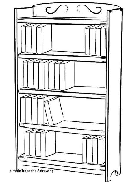 bookcase cartoon black  white simple bookshelf bookshelves