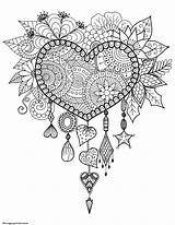 Mandala Coloring Coeur Pages Catcher Zen Heart Adult Dreams Dream Nouveau Stock Coloriage Butterfly Adults sketch template