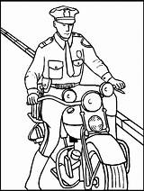 Coloring Police Pages Printable Officer Popular sketch template