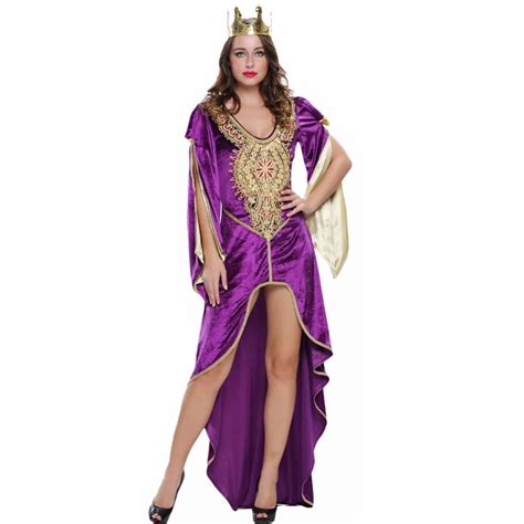 Sex Queen Costumes Cosplay For Woman Halloween New Style Luxury Purple