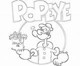 Popeye Spinach sketch template