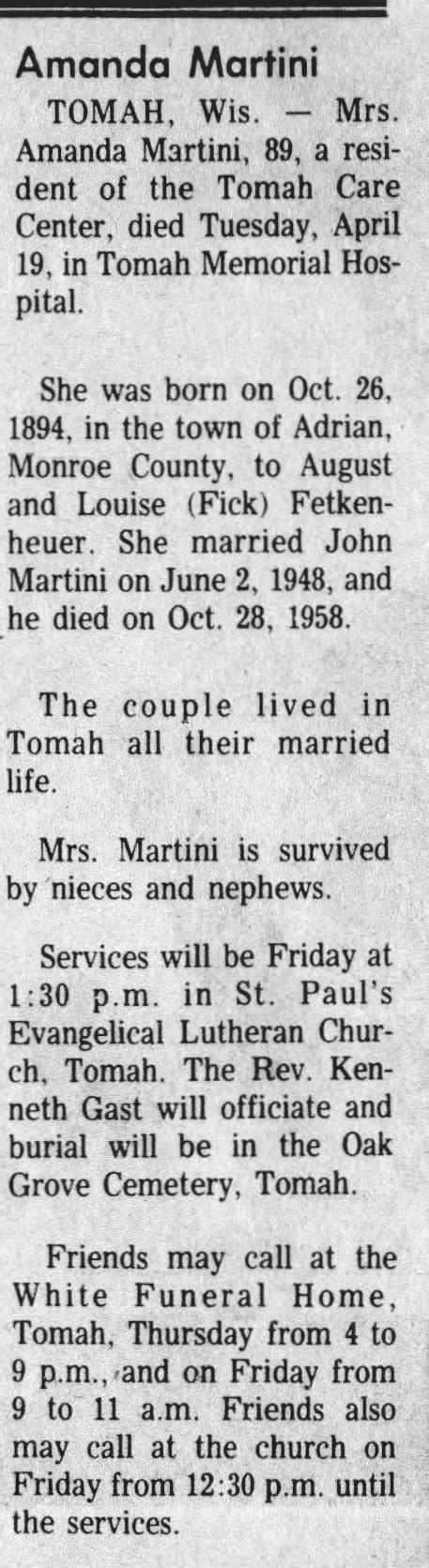 amanda martini obituary newspaperscom