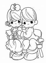 Precious Moments Coloring Pages Little Printable Moment Girl History Color Online sketch template