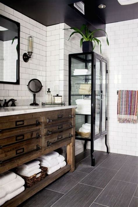 schwarz und weiss geflieste badezimmer deko ideen badezimmer
