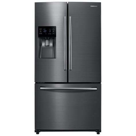 samsung  cu ft french door refrigerator  dual ice maker fingerprint resistant black