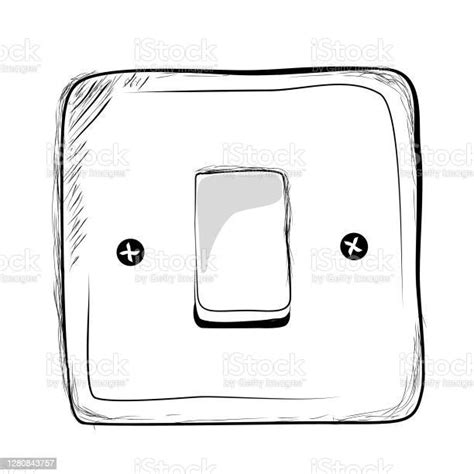 Vector Doodle Hand Draw Sketch On Off Electricity Switch Arte