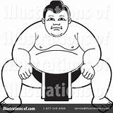 Sumo Clipart Wrestling Drawing Wrestler Illustration Perera Lal Royalty Getdrawings Draw Rf sketch template