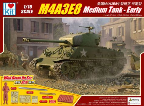Psl I Love Kit 1 16 M4a3e8 Sherman Medium Tank Early Plastic Model