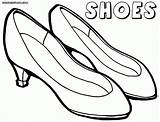 Coloring Pages Shoes Print Shoe Sandal Whitesbelfast Template sketch template