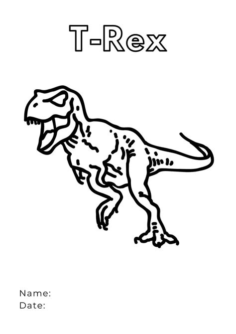 easy  rex coloring page  printable templates