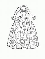Coloring Clothes Pages Doll Barbie Popular Books Coloringhome sketch template