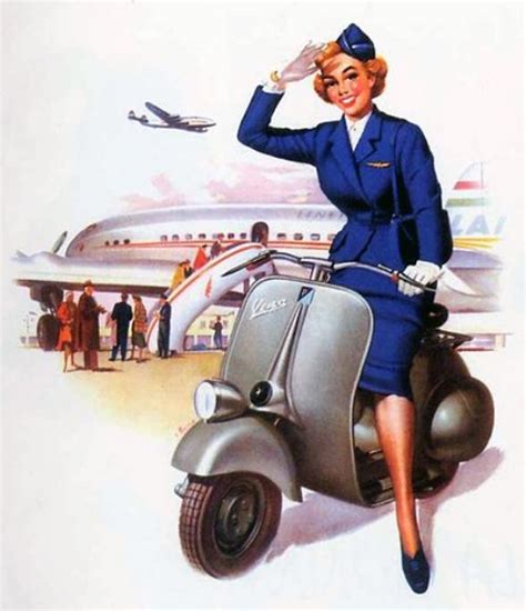 Canadian Air Force Cf Vespa Vintage Vintage Airline Posters
