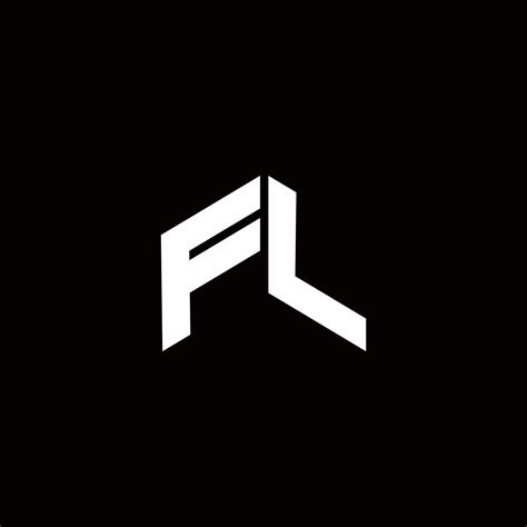 fl logo monogram modern design template  vector art  vecteezy