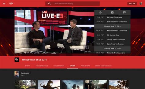 youtube gaming launches hub for live streaming e3 coverage tubefilter