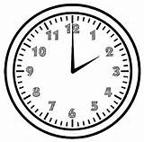 Clock Coloring Pages Blank Digital Analog Face Template sketch template