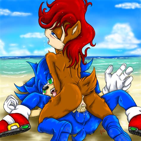 archie comics beach furry gloves highres no humans nude penis pussy sally acorn sex shoes sonic