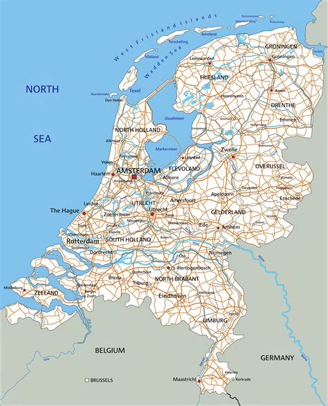 hollanda haritalari indirmeniz icin yazdirilabilir hollanda haritasi