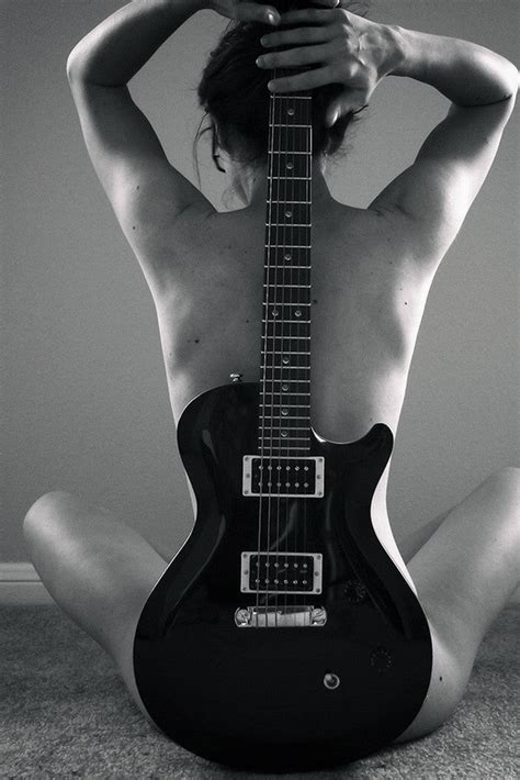 Hot Girl Guitar Rock Music Black And White Poster – My Hot Posters