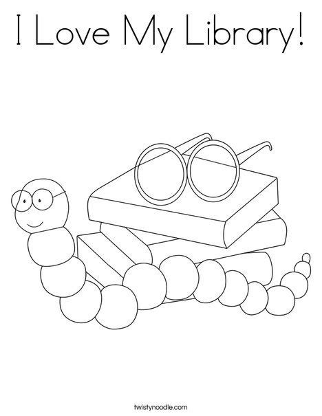 love  library coloring page library week kindergarten library