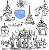 Thailand Elephant Temple Vector Illustration Buddha Bangkok Set Clipart Stock Lotus Isolated Background Meaning Quotes Clipground Quotesgram Depositphotos sketch template