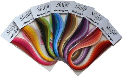 shilpi quilling strips family packs mm  strips quilling strips