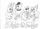 Freddy Nights Coloring Pages Five Nightmare Freddys Golden Naf Foxy Lineart Template Scarier Got Sketch Deviantart Printable sketch template