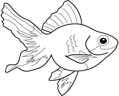 cartoon fish coloring page sheet