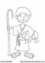 Coloring Shepherd David Boy Bible Pages Clipart Crafts Printable Children Kids Ministry Sunday School Sheep Activities Boys Preschool Good Young sketch template