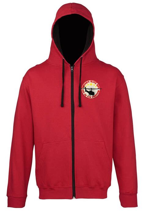 predator red black zip hoodie