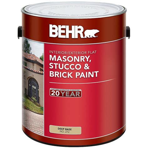 behr masonry stucco brick paint flat deep base