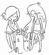 Adventure Coloring Time Pages Marceline Mathematica Lady sketch template