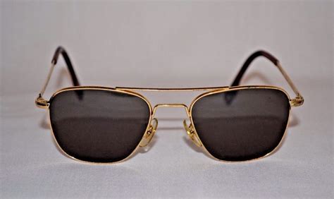 American Optical Ao Usa 24k Vintage Aviator Sunglasses Americanoptical