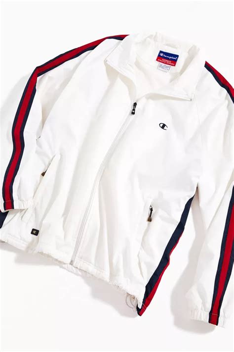 vintage champion  white windbreaker jacket urban outfitters
