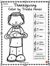 Music Thanksgiving Color Activities Teacherspayteachers Symbol Pages sketch template
