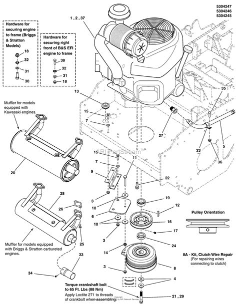 snapper pro  sxtbv   turn rider parts diagram  engine pto group